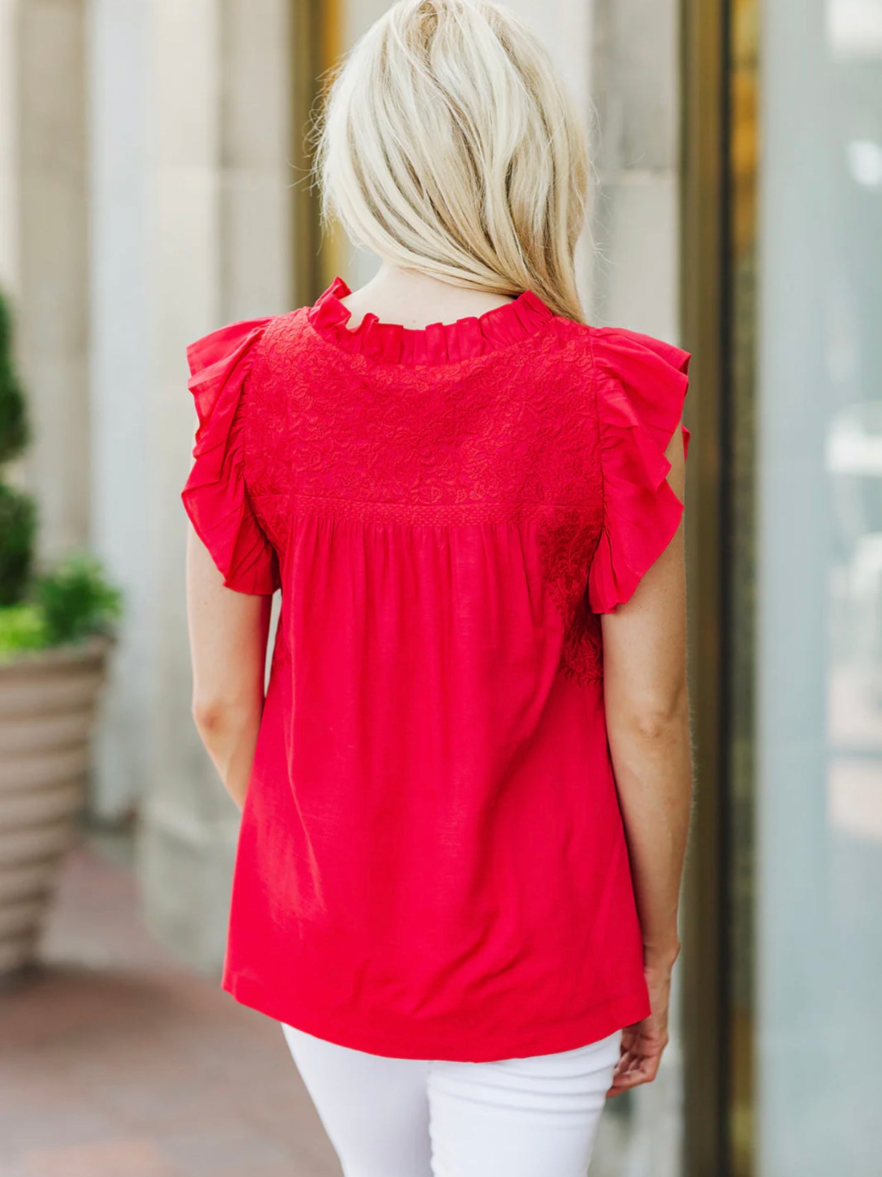 The Swift Ruffle Neck Top