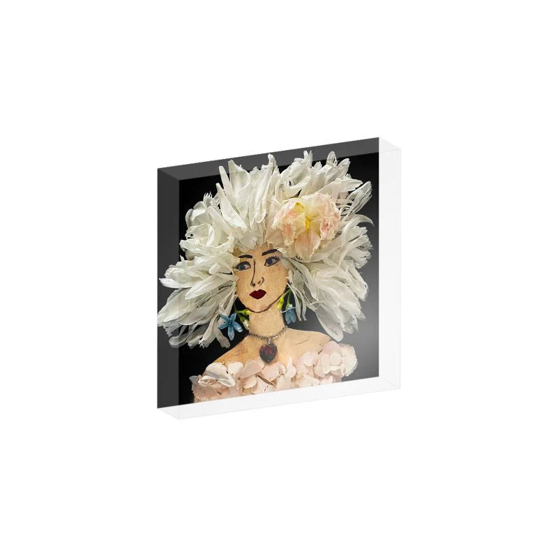Peony Acrylic Block- 4x4