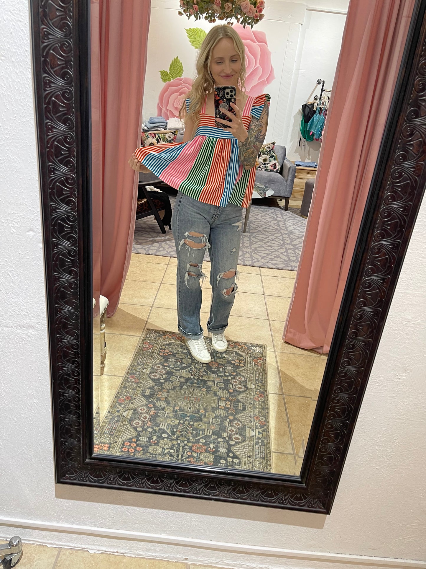 Multicolor Stripe Top