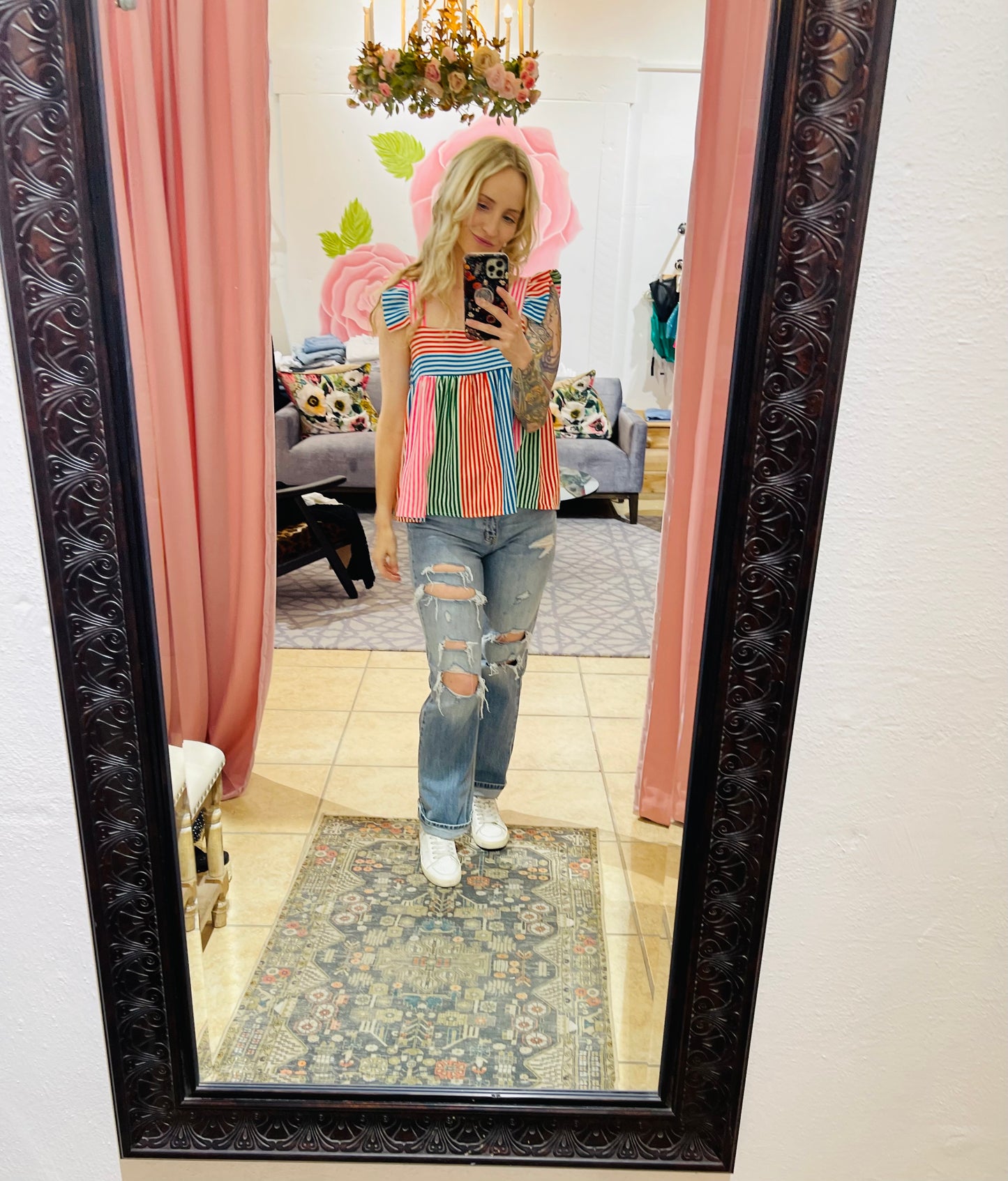 Multicolor Stripe Top