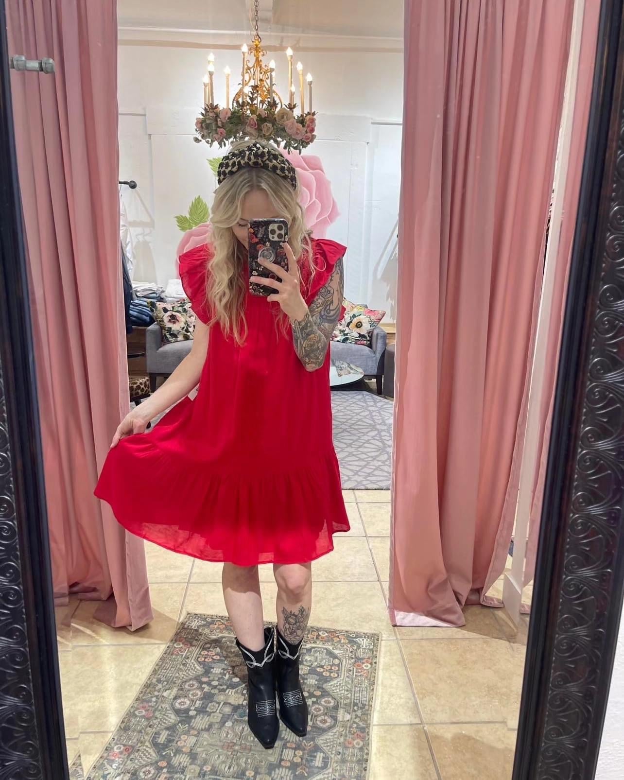 The Swift Ruffle Neck Dress
