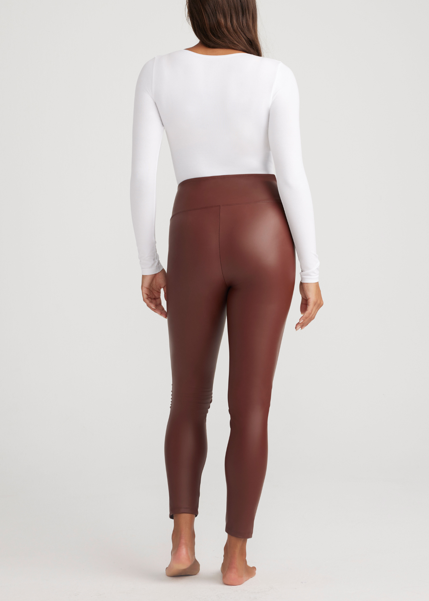Faux Leather Shaping Legging: 1X / Black