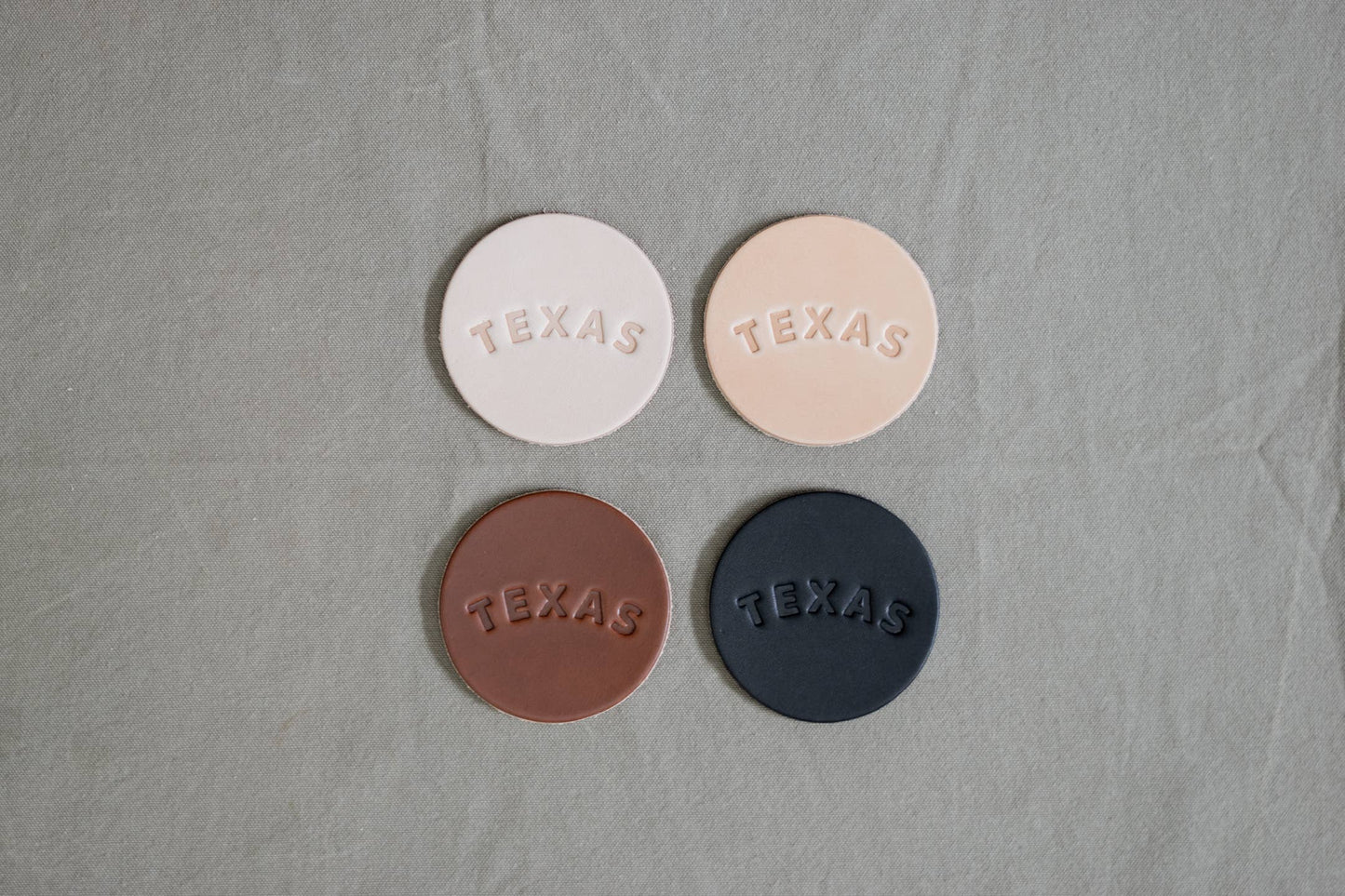 Leather Coaster | TEXAS: Dark Brown