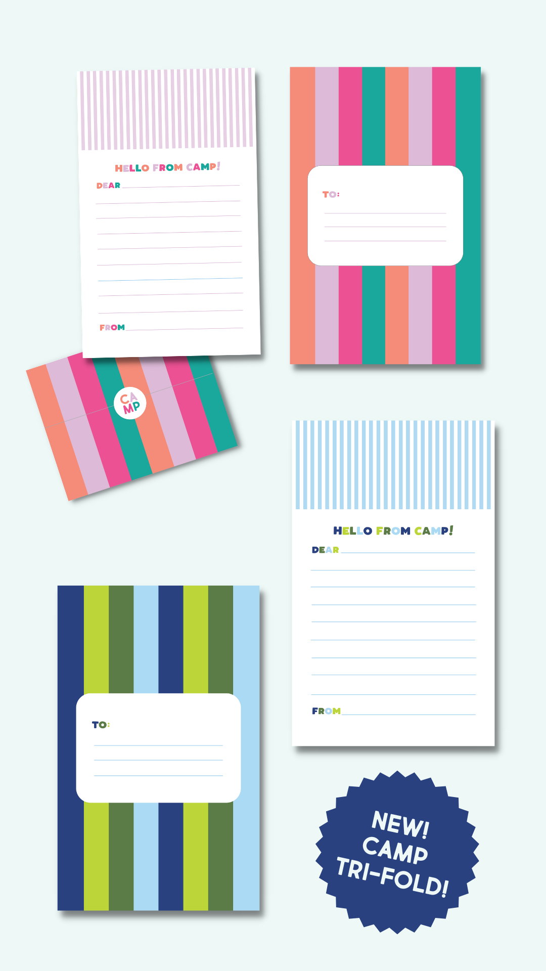 Camp Tri-fold - Pinks