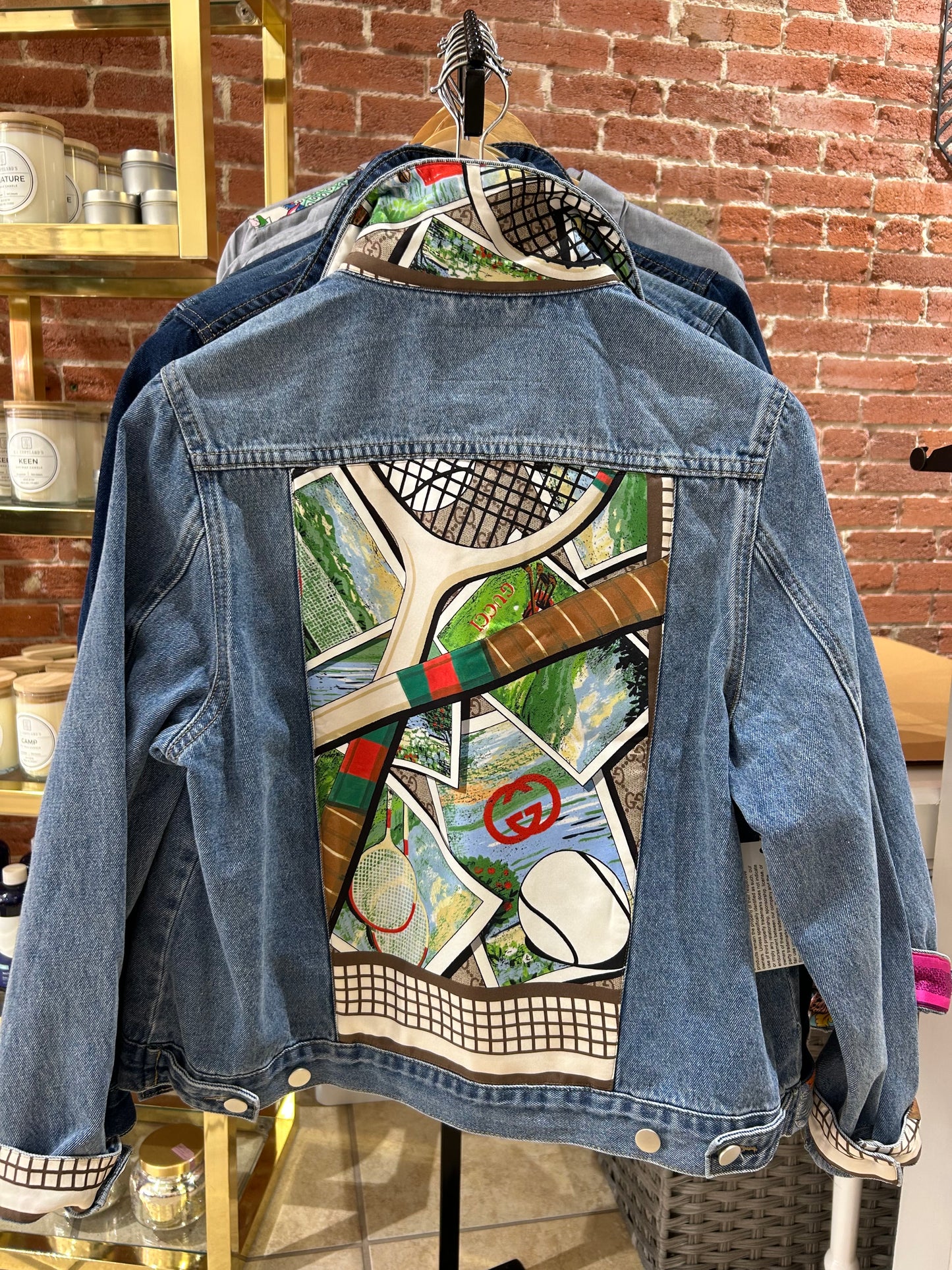 One of a Kind - Denim Scarf Jacket