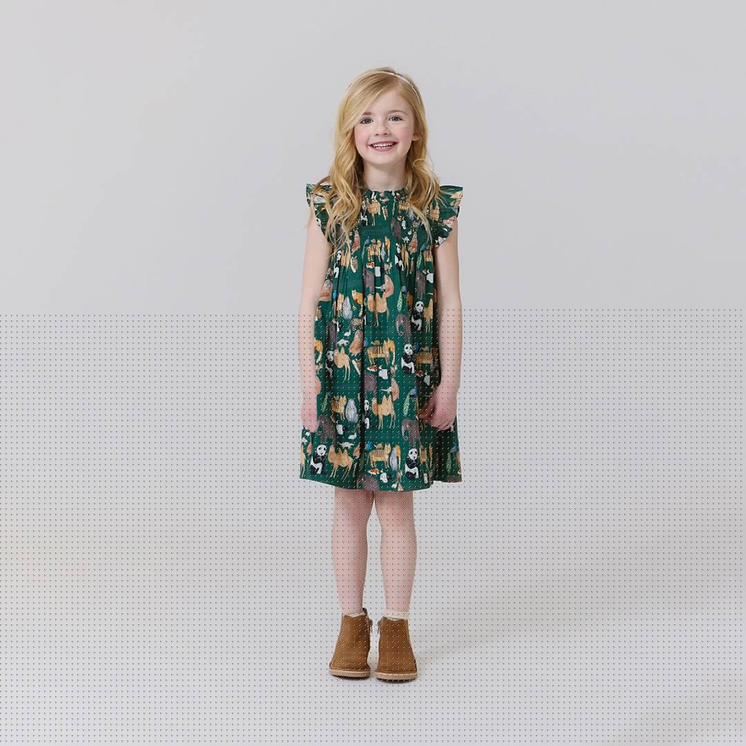 Girls Stevie Dress- Animals of Asia