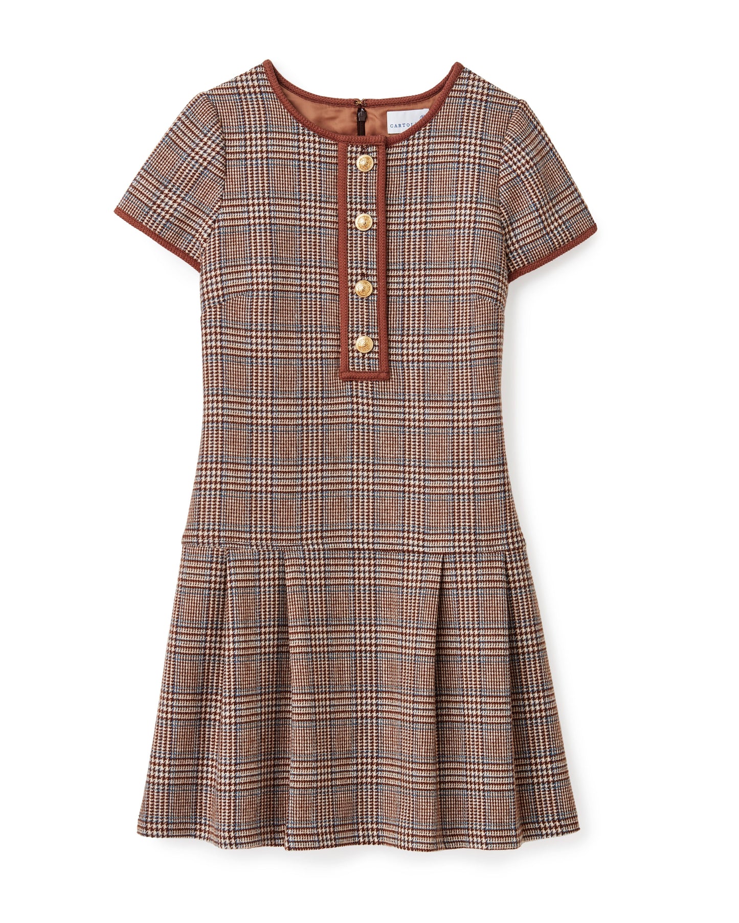 Gabi Dress- Brownstone Tweed