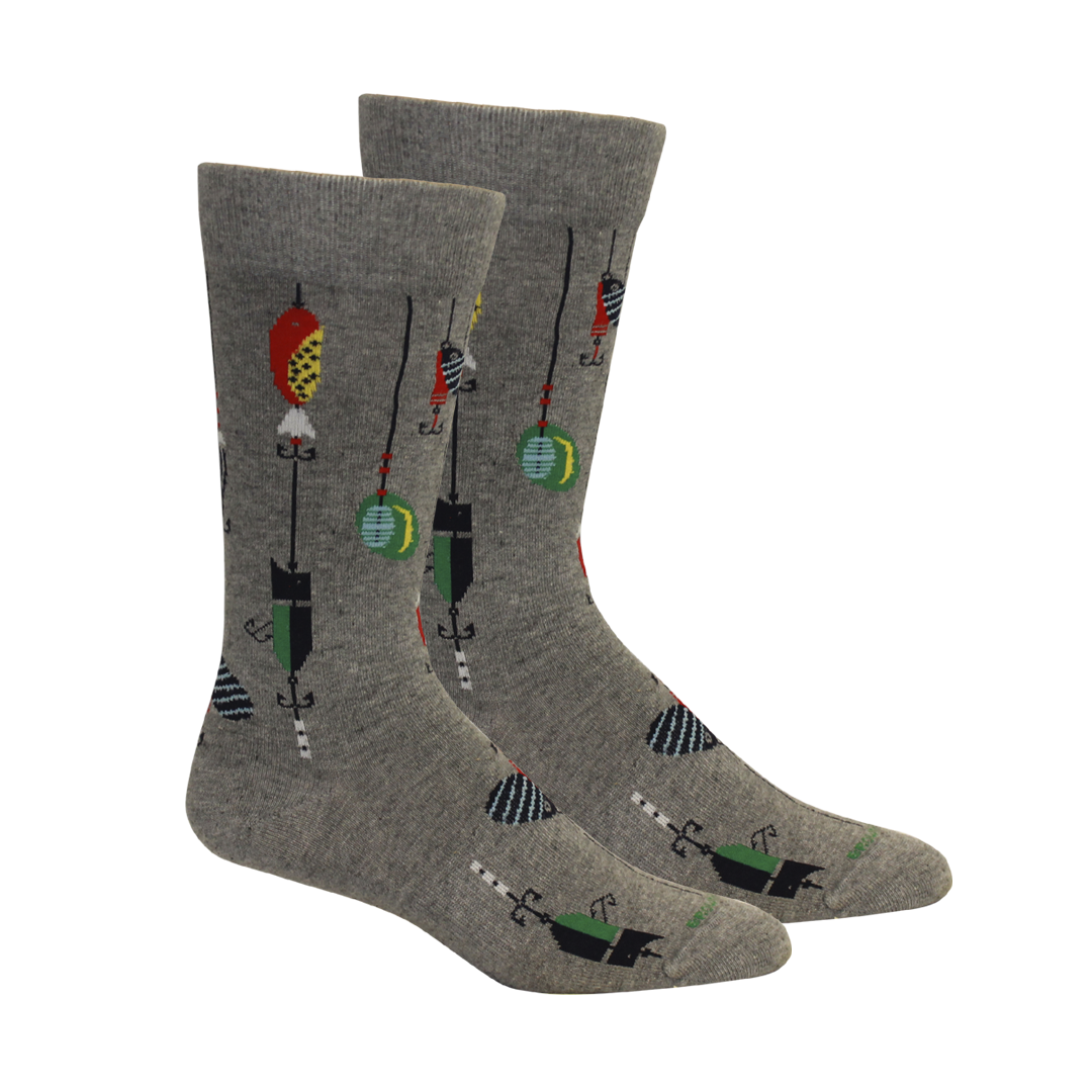 Lured (Fishing) Socks: Khaki