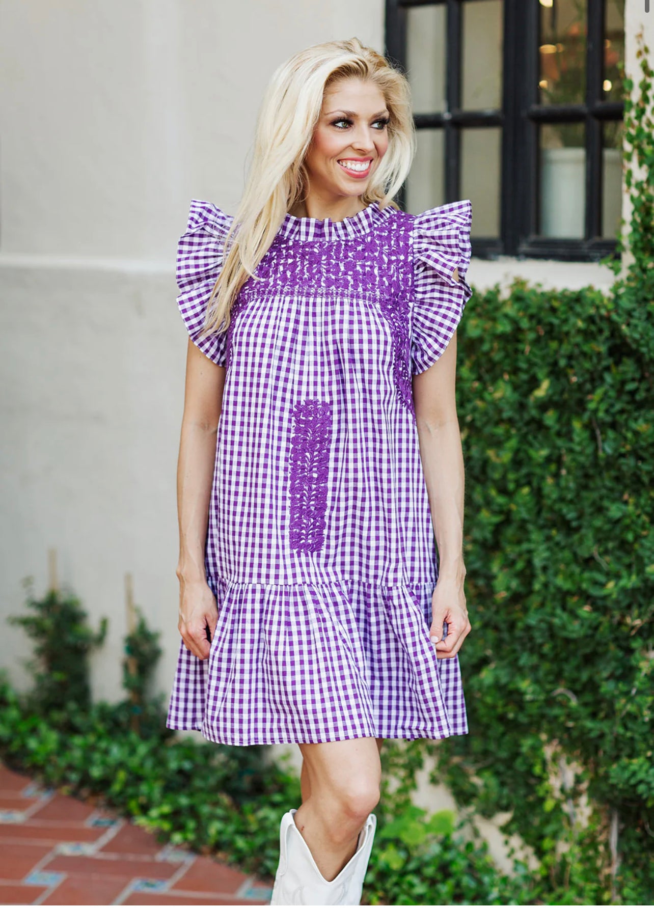 The Lilliana Ruffle Neck Dress