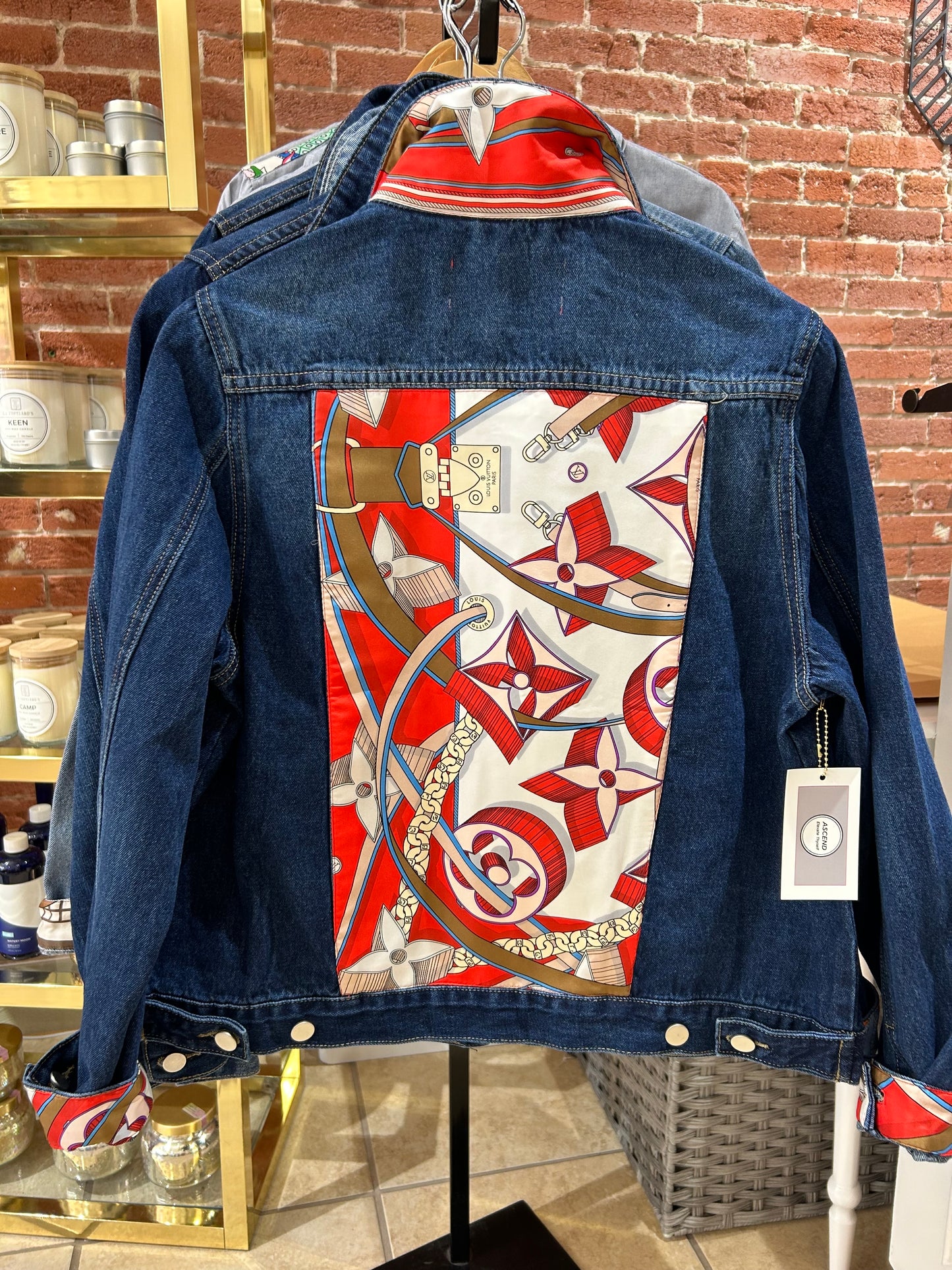 One of a Kind - Denim Scarf Jacket