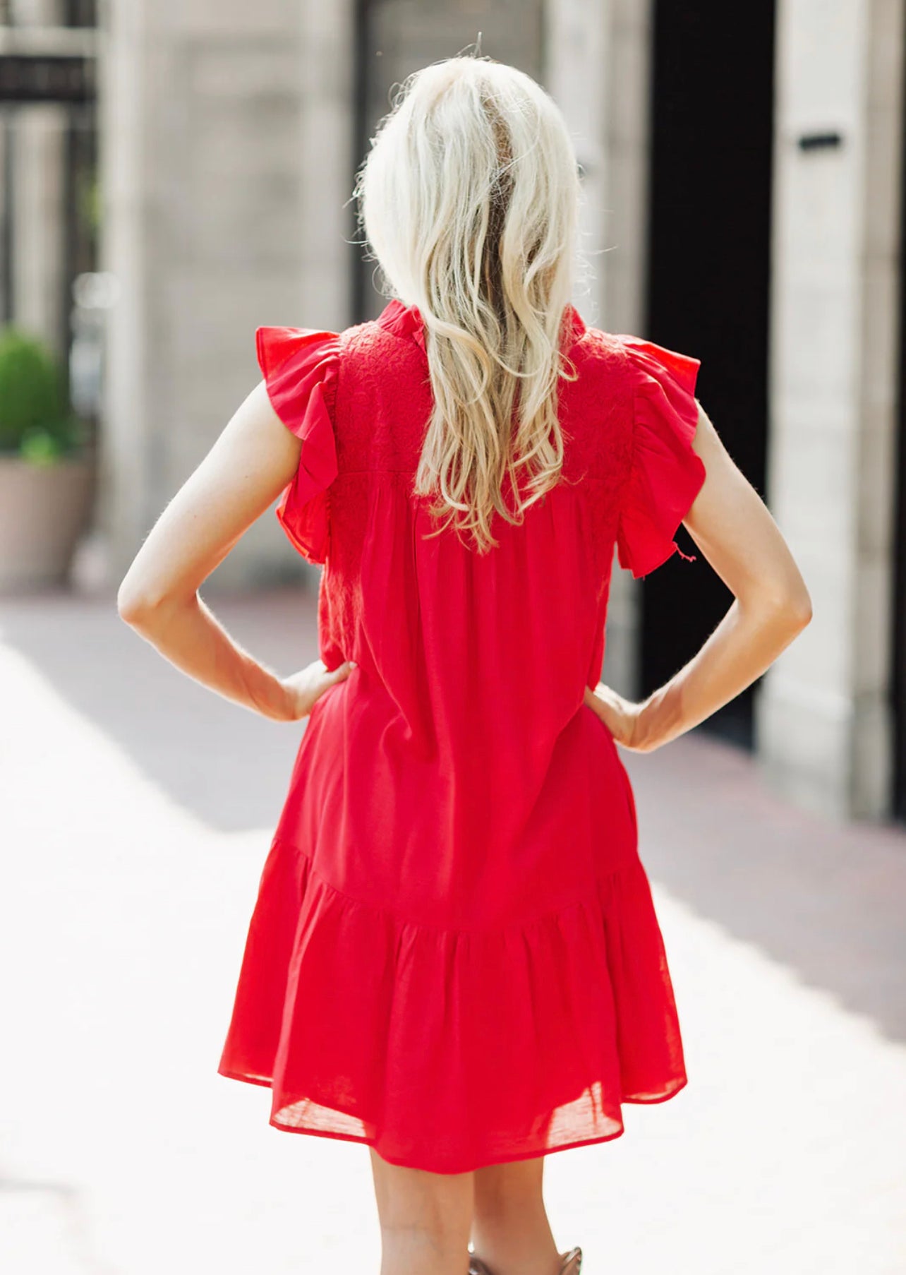 The Swift Ruffle Neck Dress