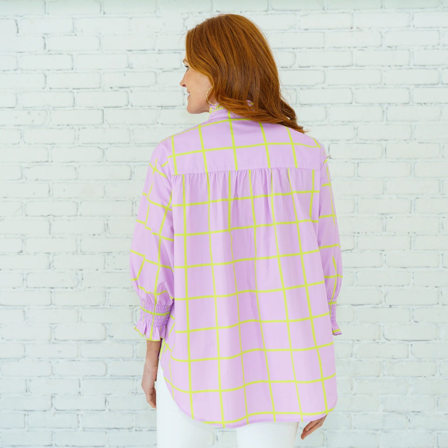 Kimberly Park Top- Lavender + Green