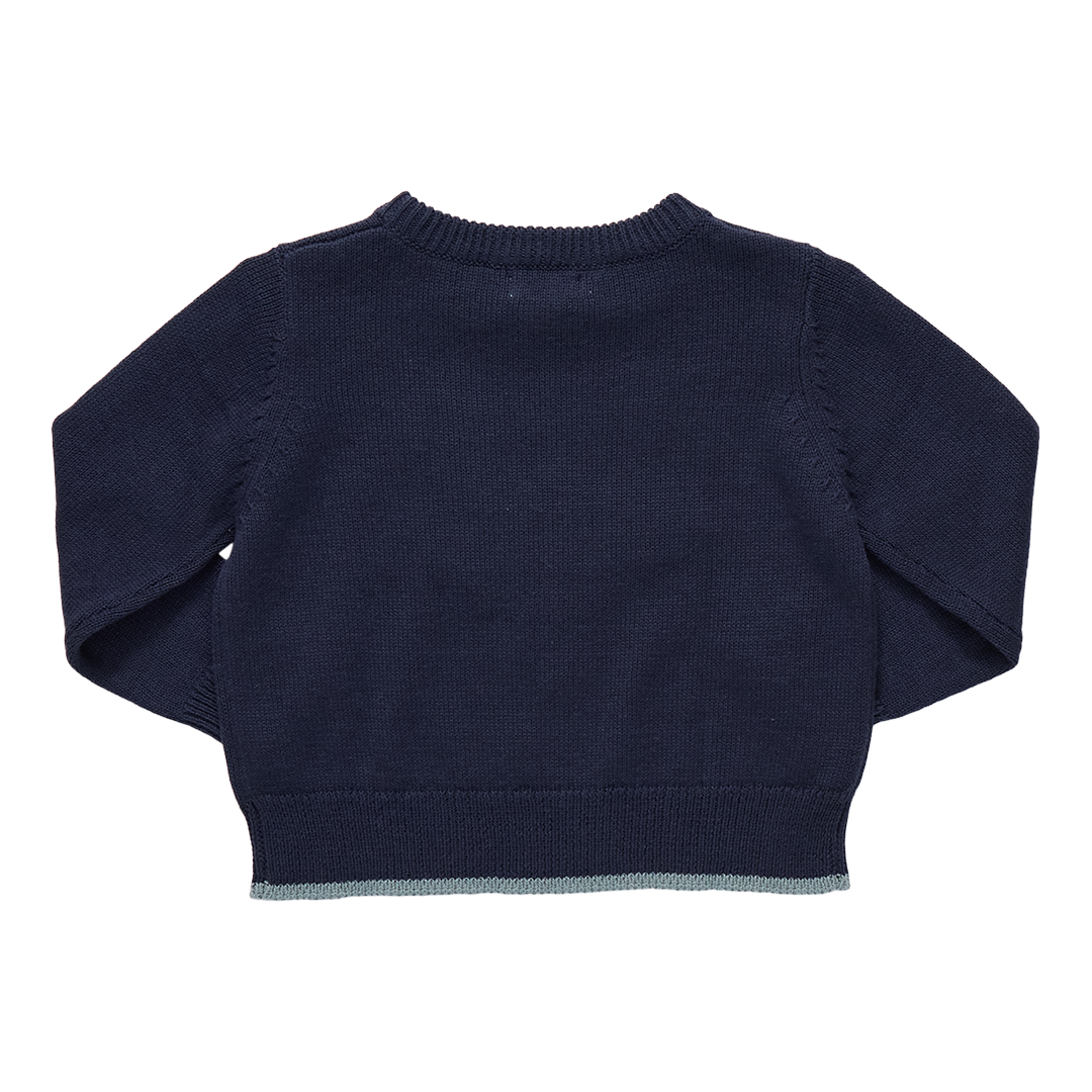 Boys Oliver Sweater- Navy Mallard
