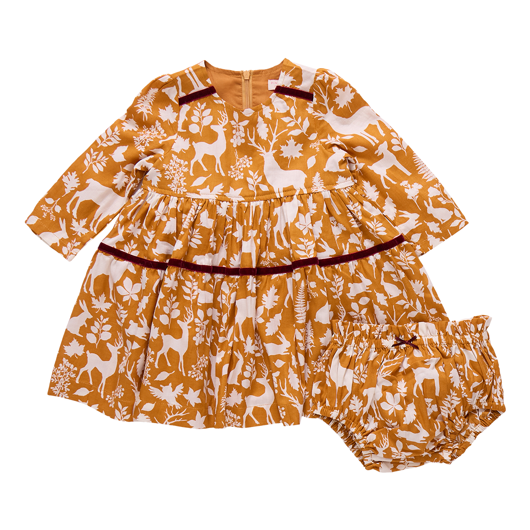 Baby Girls Lennon Dress Set- Harvest Botanical