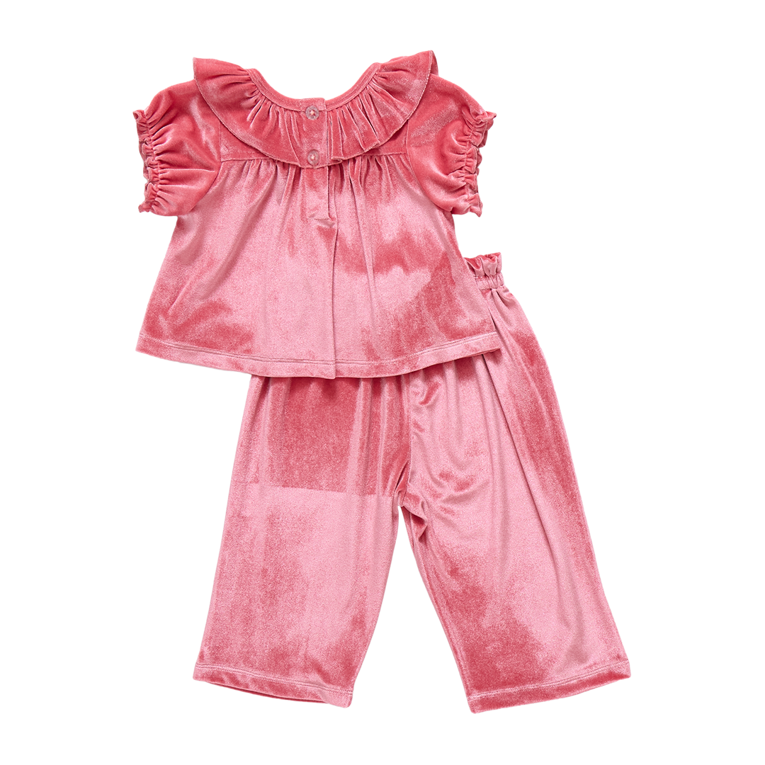 Baby Girls Velour Maura 2-Piece Set- Desert Rose