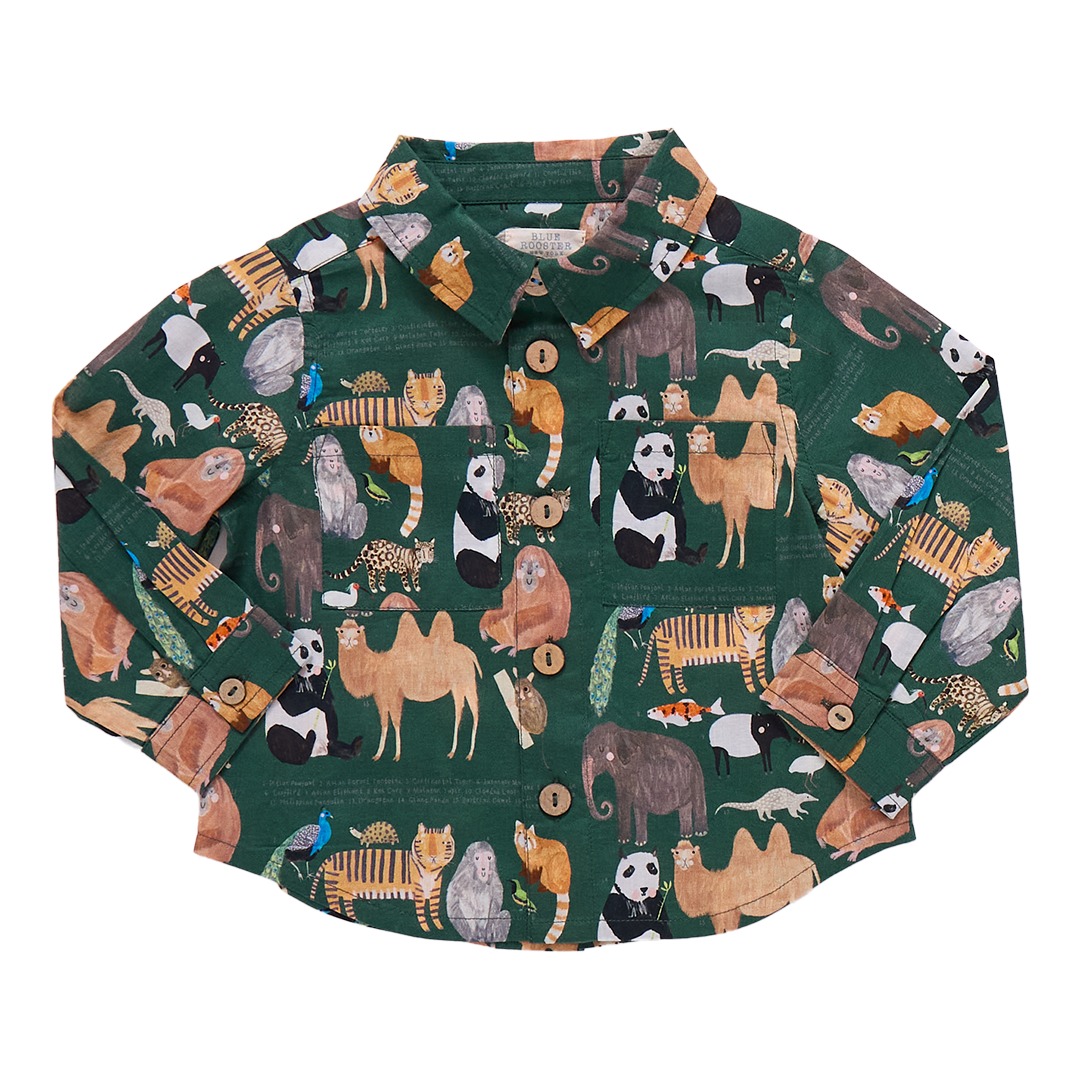 Baby Boys Jack Shirt- Animals of Asia