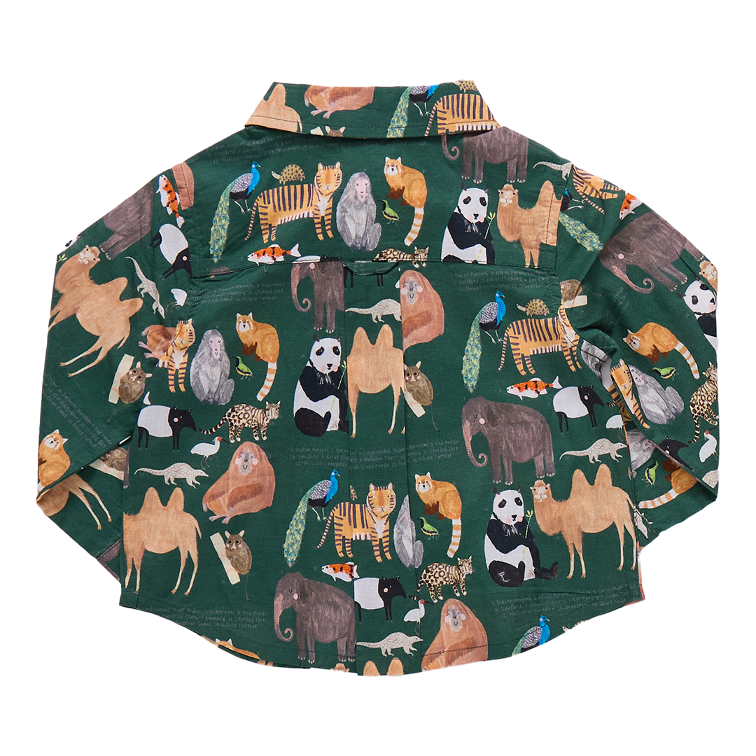 Baby Boys Jack Shirt- Animals of Asia
