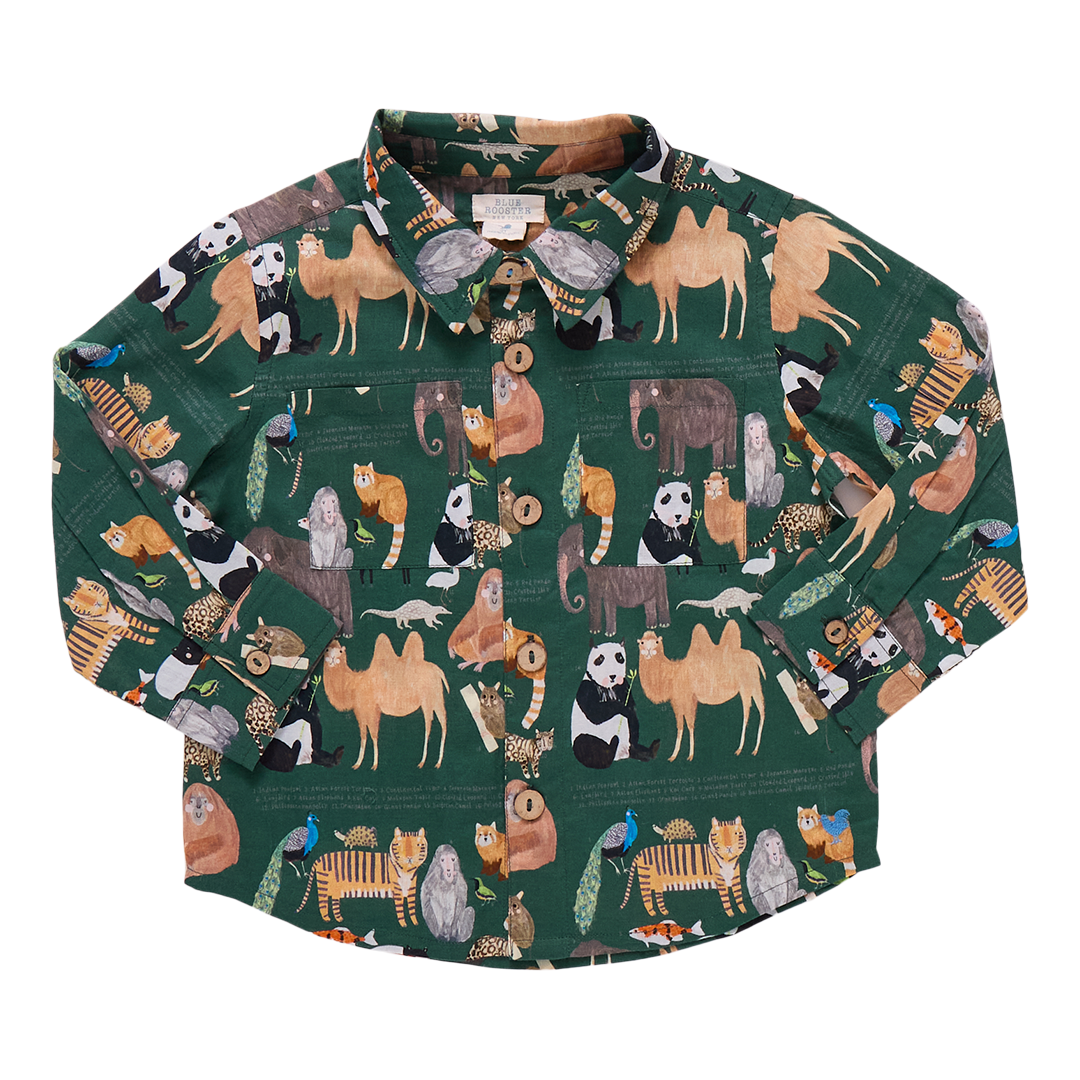 Boys Jack Shirt- Animals of Asia