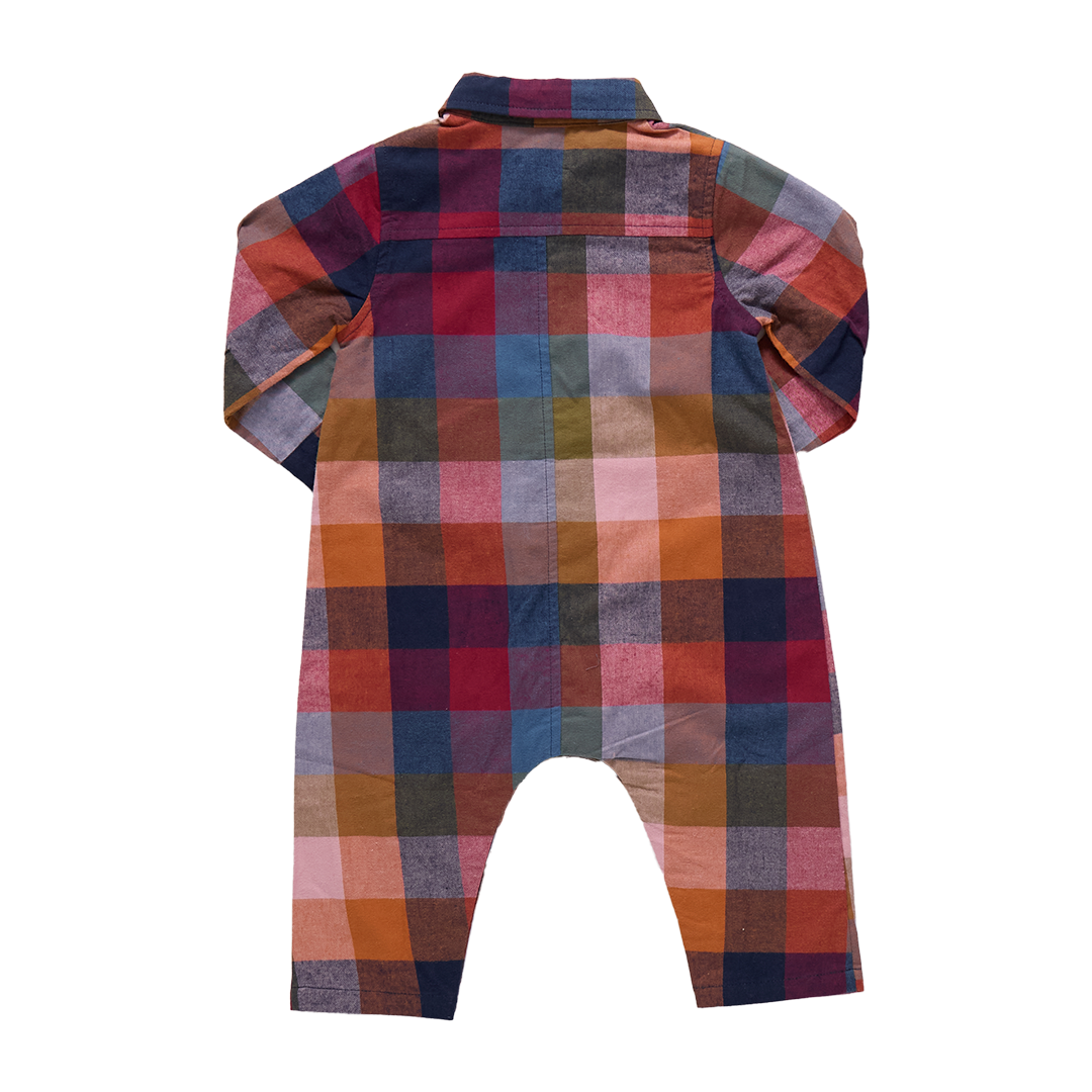 Baby Boys Easton Jumper- Harvest Check