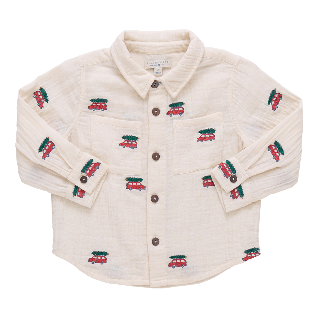 Boys Jack Shirt- Tree Farm Embroidery