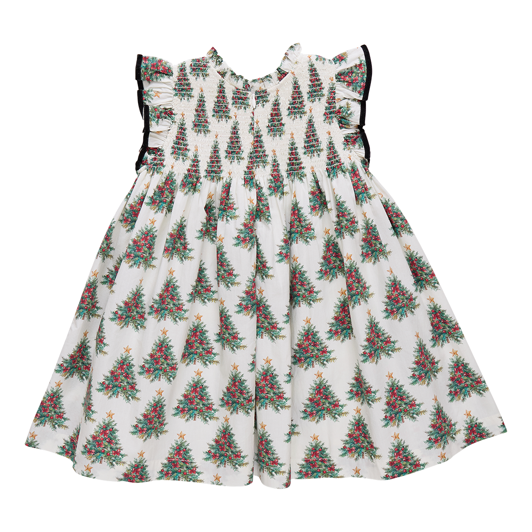 Girls Stevie Dress- Vintage Trees