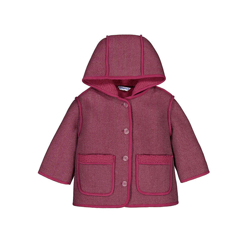 Jacquard Coat- Petal