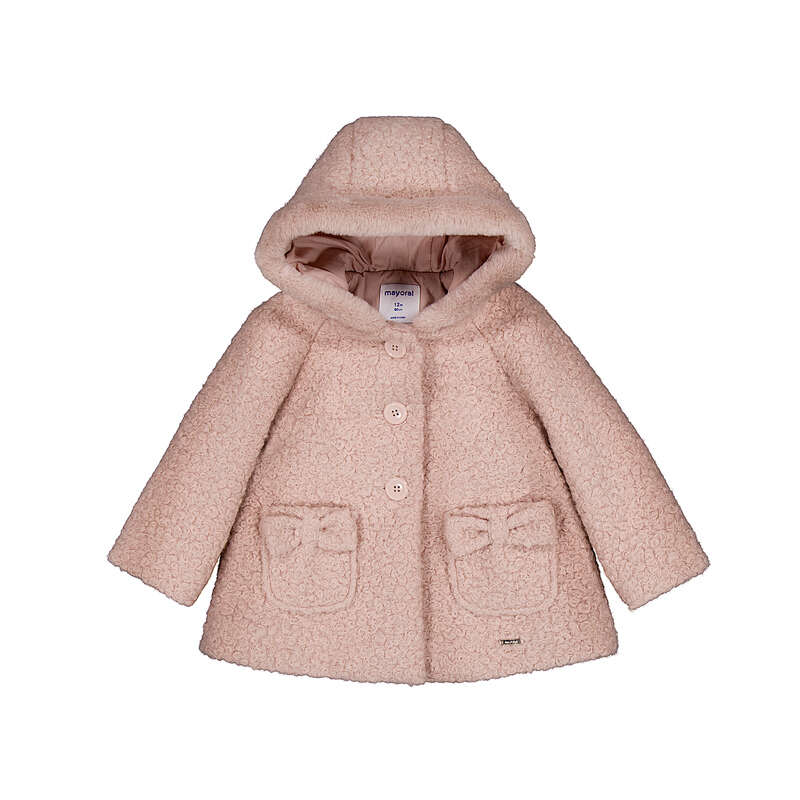 Hooded Boucle Coat