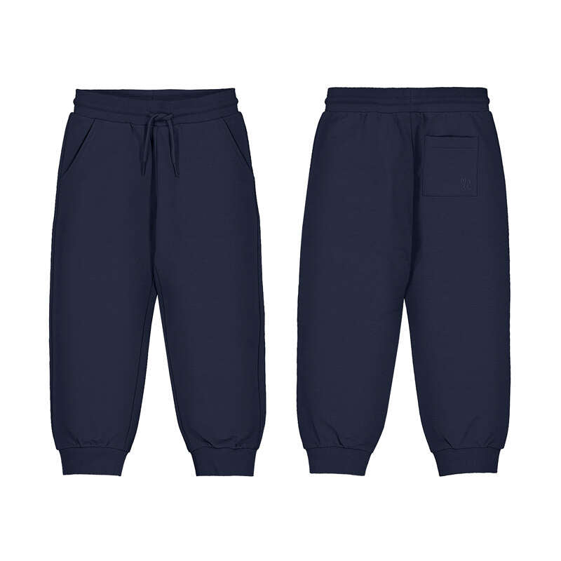 Boys Basic Cuffed Fleece Trousers - Blue