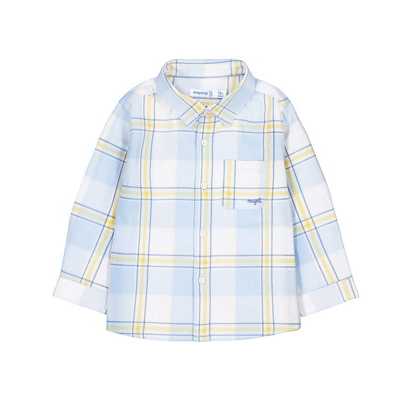 Long Sleeve Checked Shirt- Rain