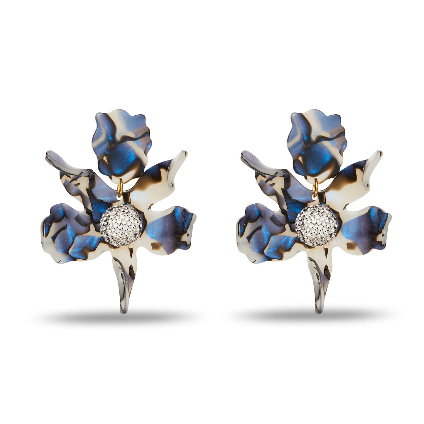 Pacific Abalone Crystal Lily Earrings