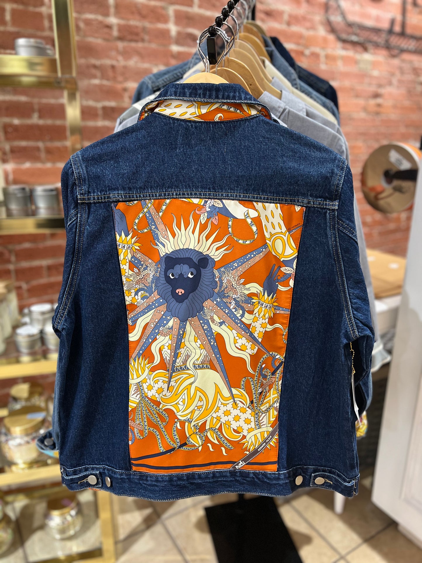 One of a Kind - Denim Scarf Jacket