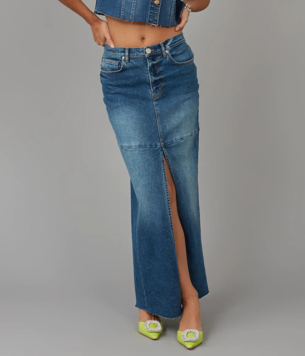 Madlyn Denim Maxi Skirt