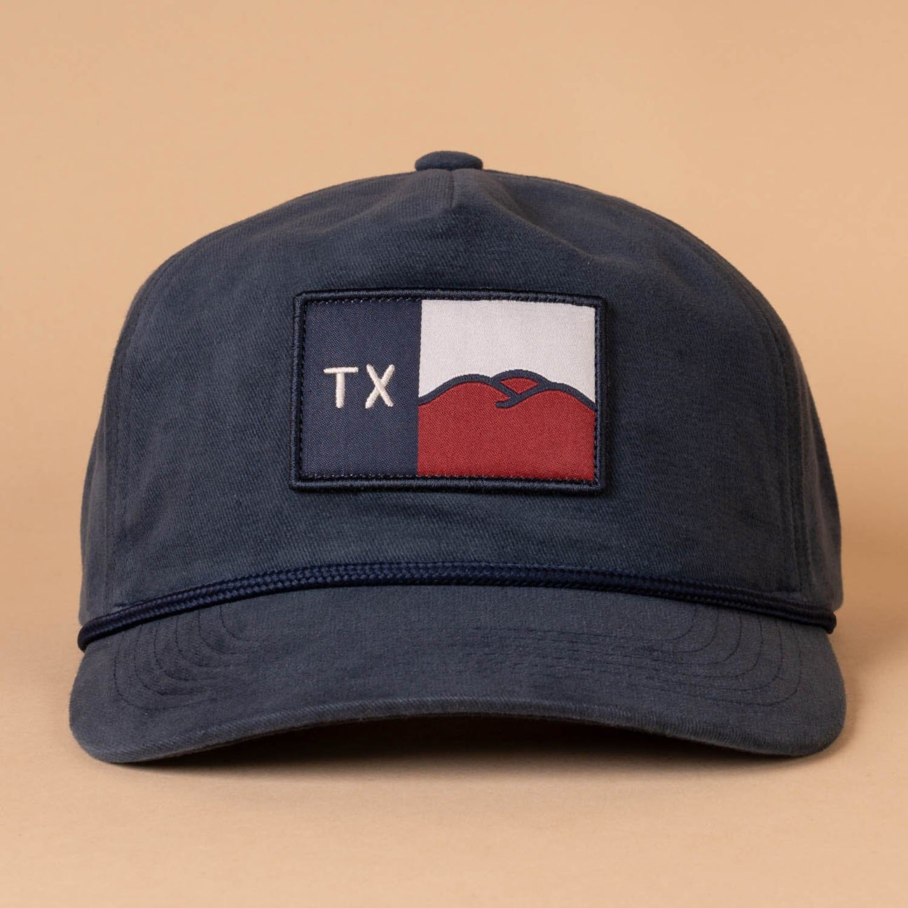 Hill Country Flag Guadalupe Snapback- Weathered Navy