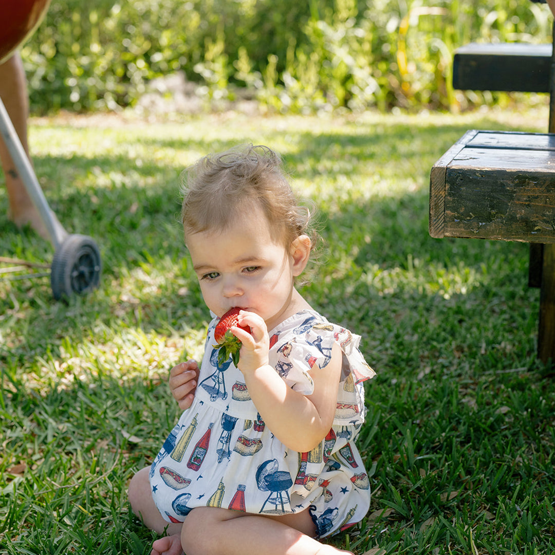 Baby Girls Elsie Bubble- Grilling Out