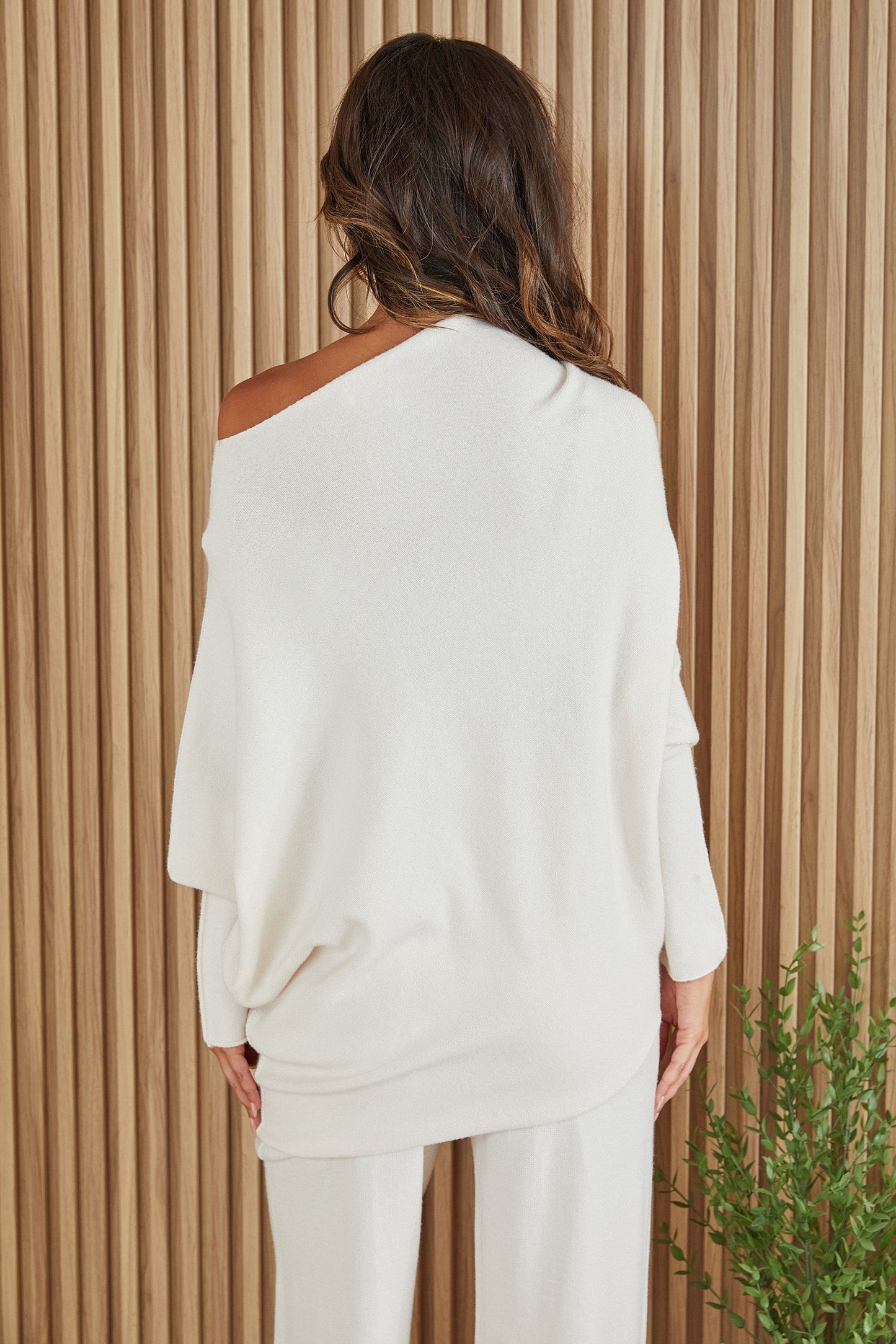 Asymmetrical Sweater- Ivory