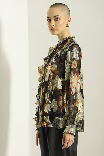 Gioa-Ruffle Top