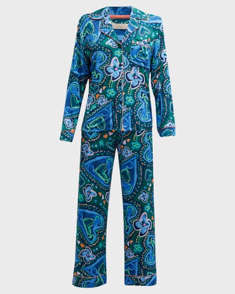 The Sofia PJ Set- Paisley Hearts
