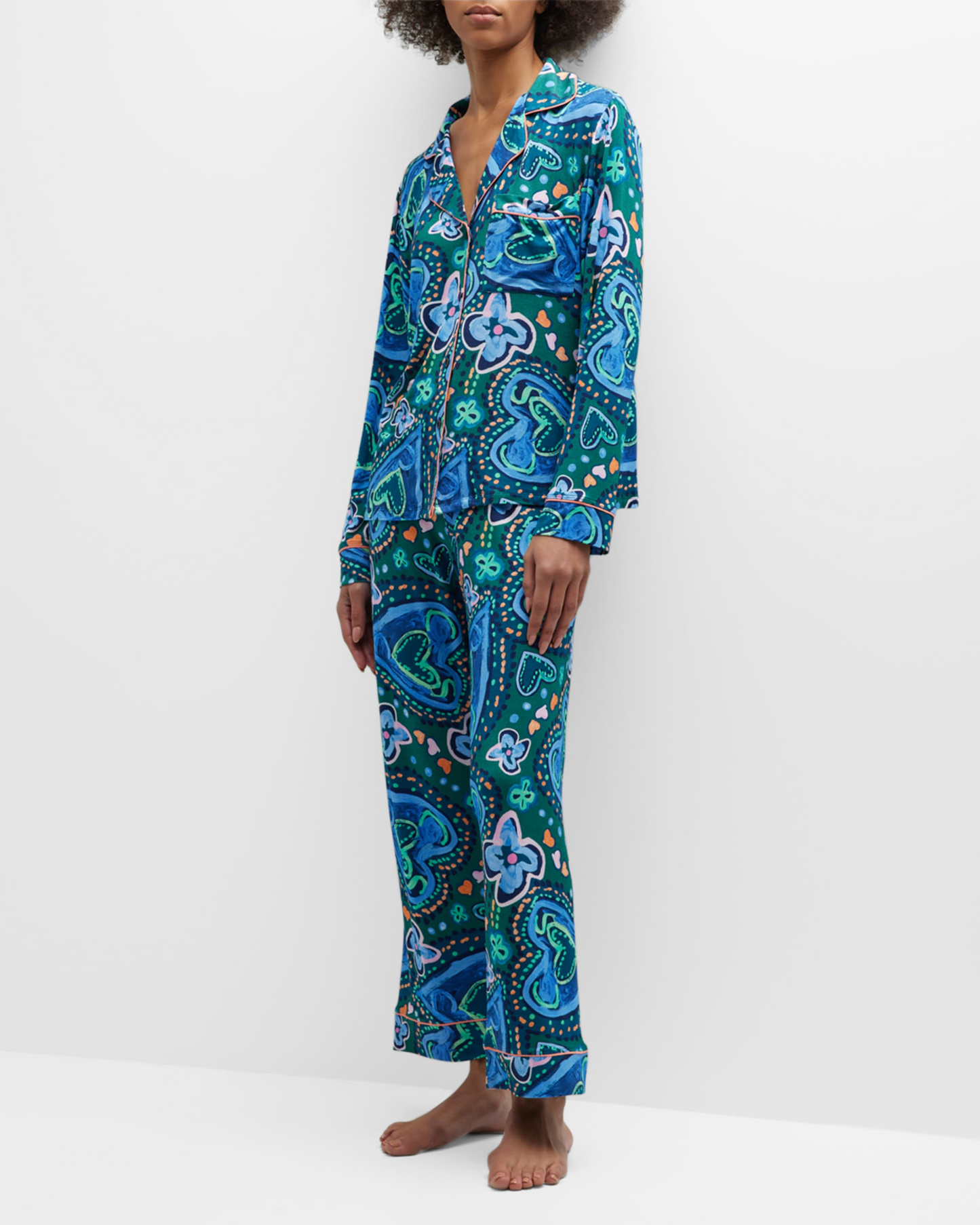 The Sofia PJ Set- Paisley Hearts