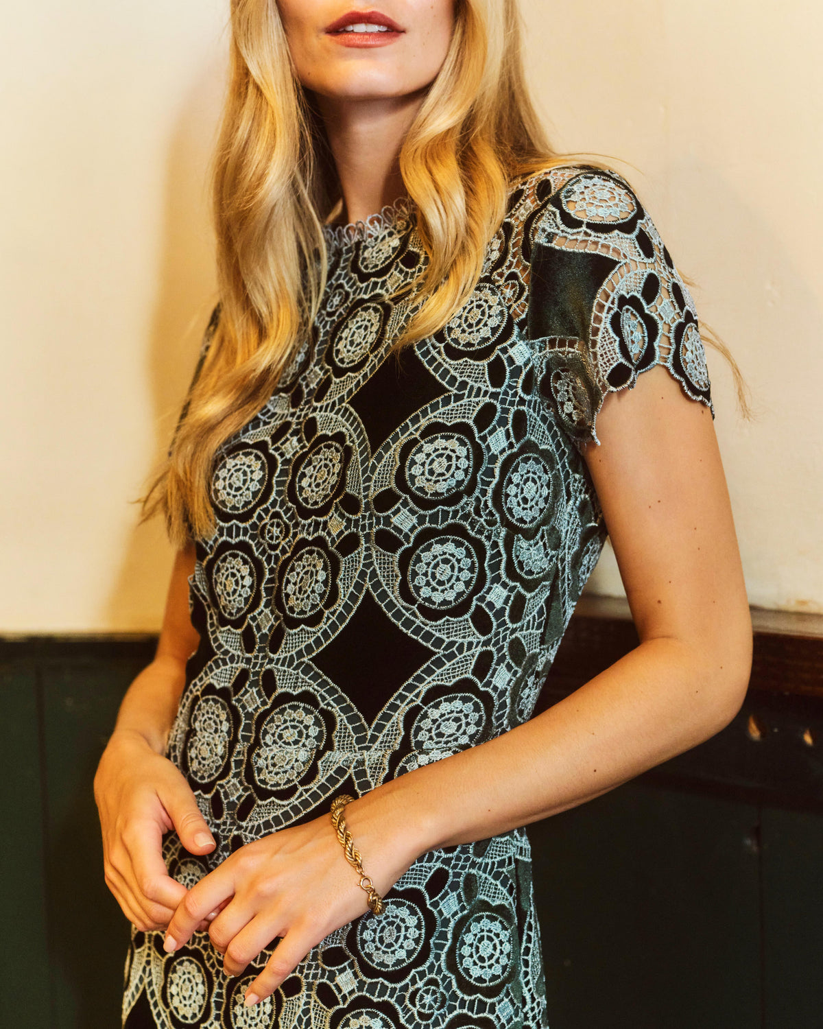 Waverly Lace Dress- Emerald