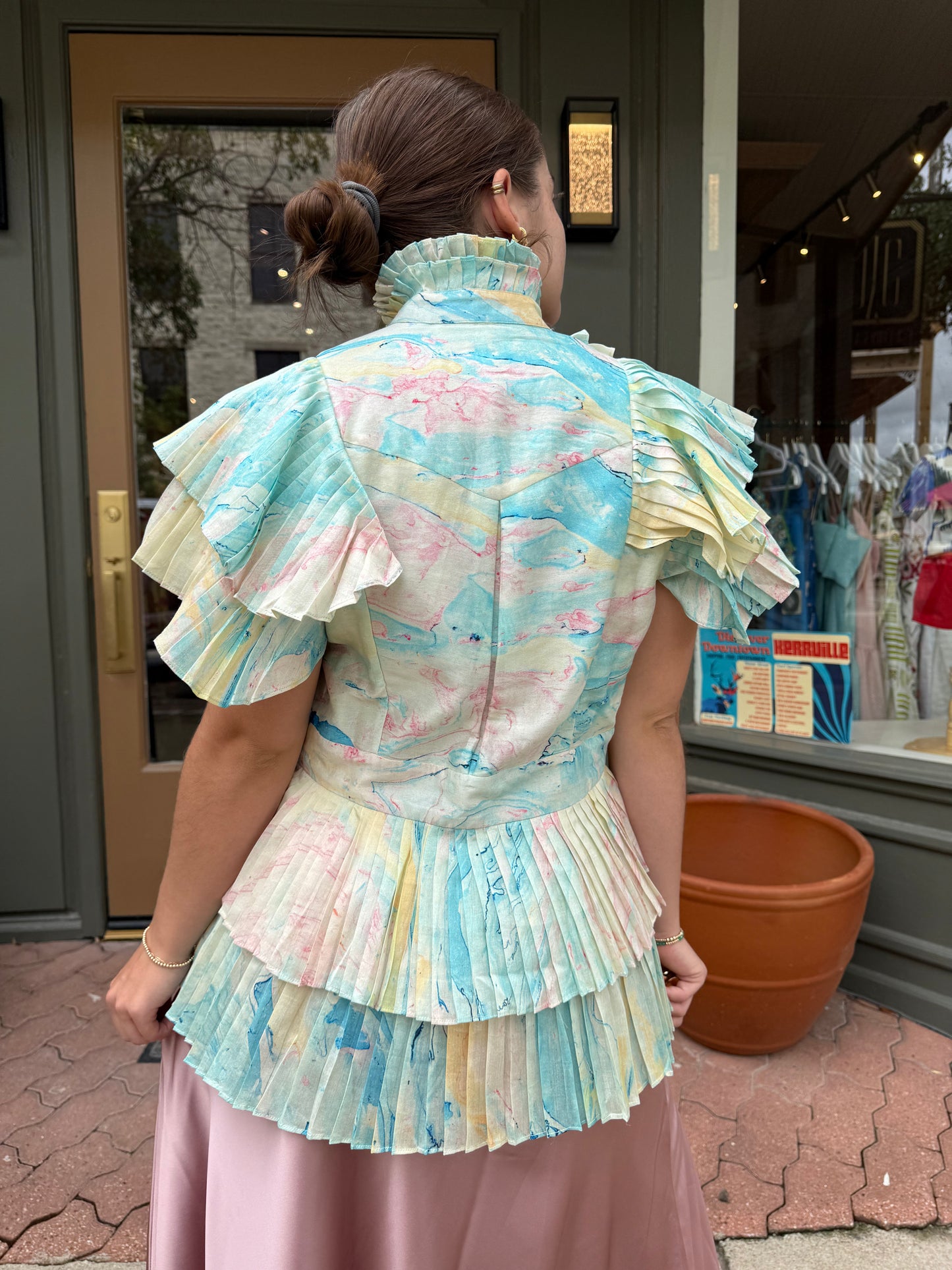 Nautical Nomad Pleated Shirt