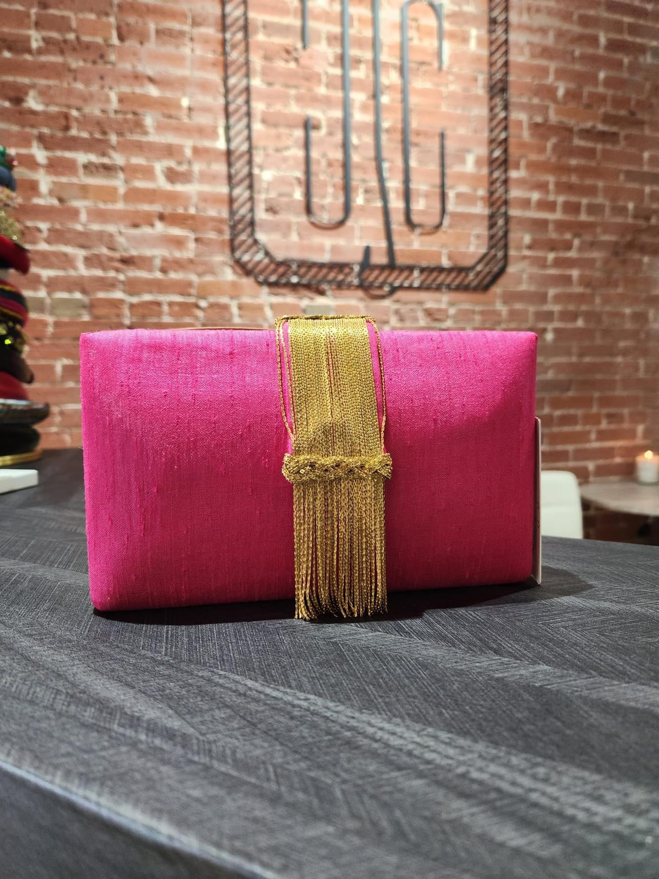 Cranberry Sauce Fringe Clutch