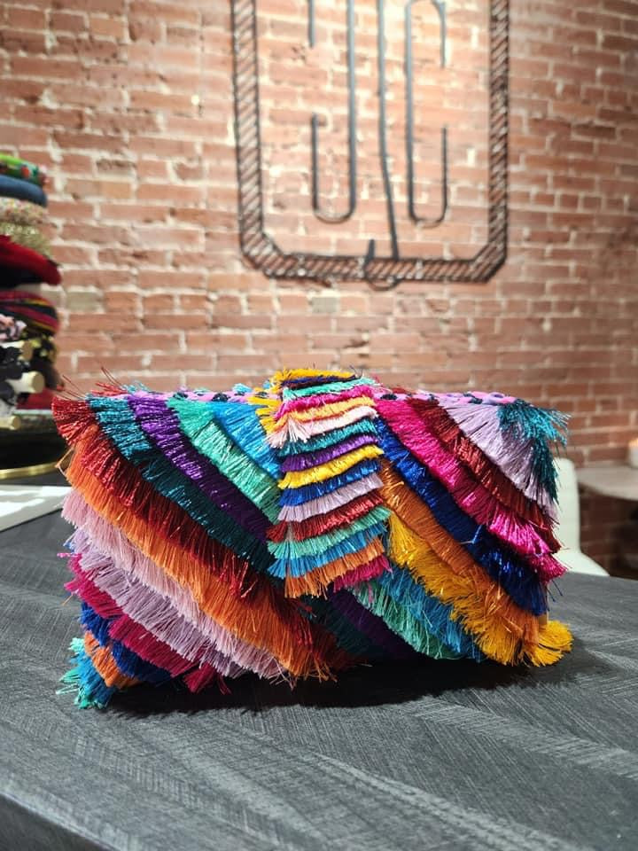 Rainbow Frill Clutch