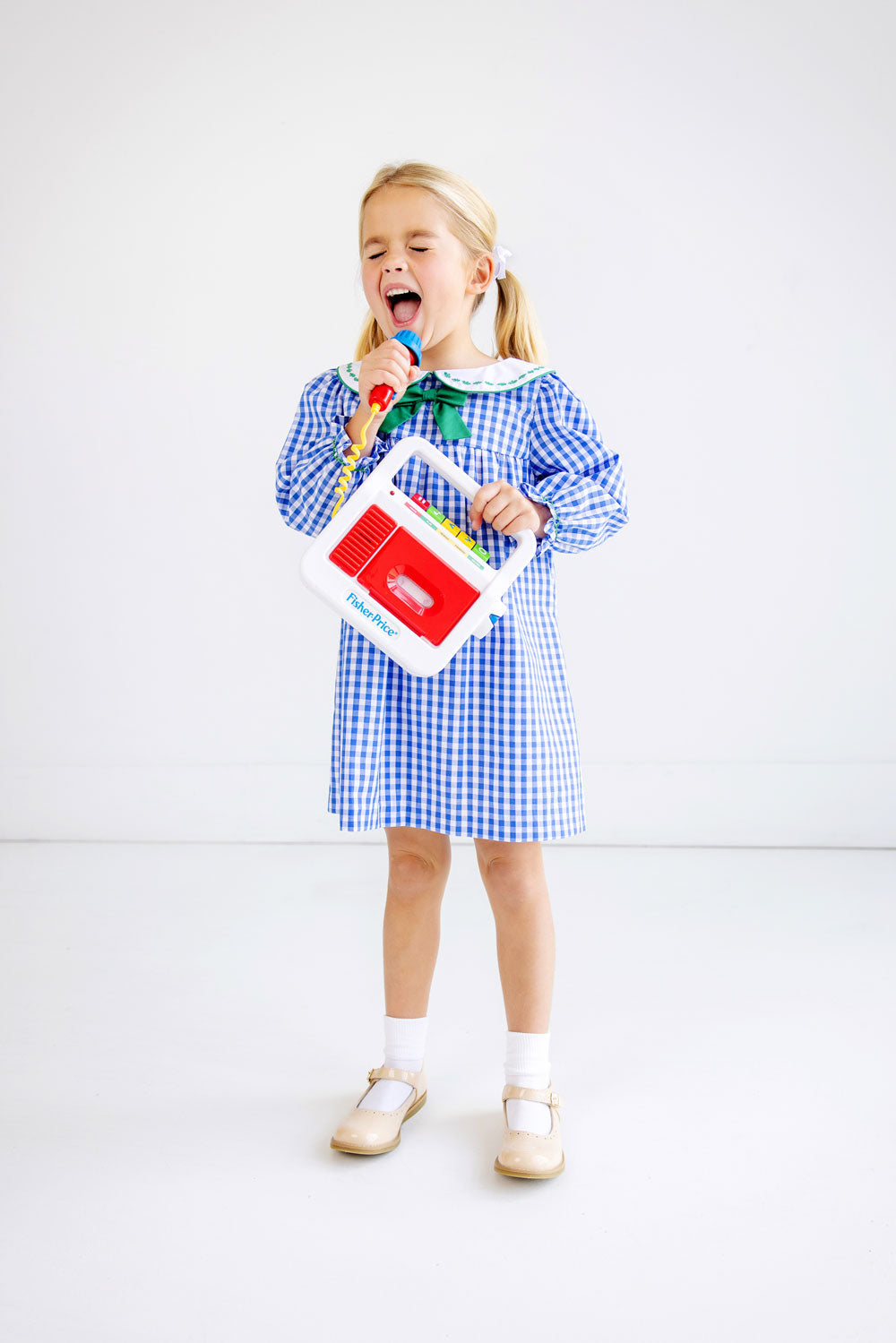 Long Sleeve Banks Bow Dress