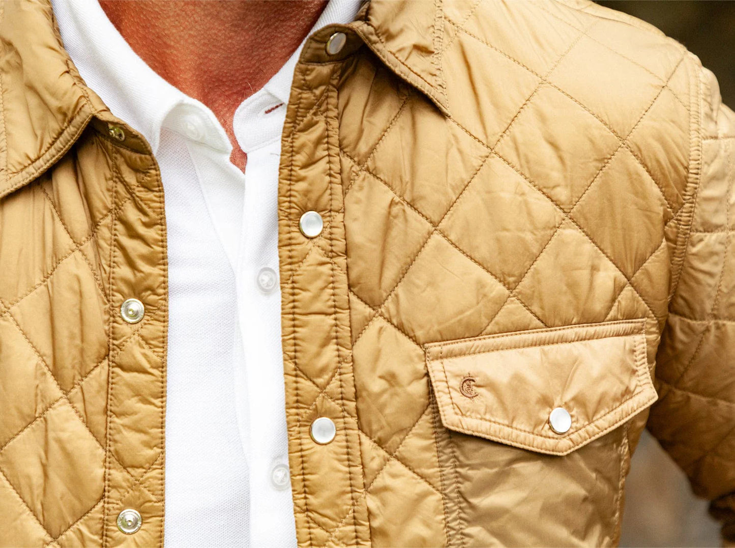 Quilted Shacket- Fools Gold