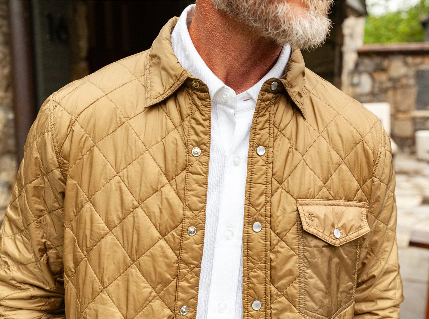 Quilted Shacket- Fools Gold