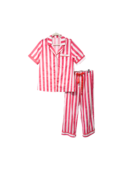 Caryn Lawn PJ Set- Pink Stripe