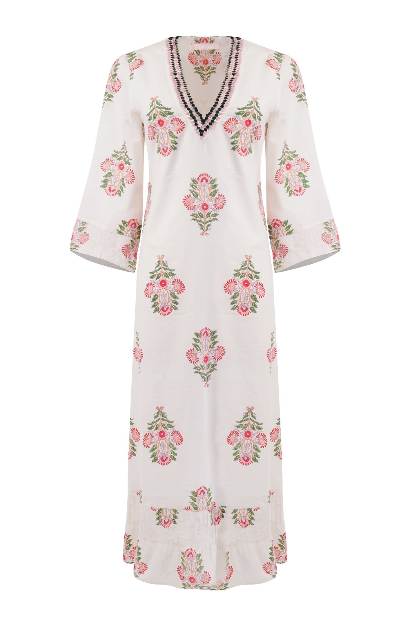 Imperial Pintuck Ruffle Kaftan