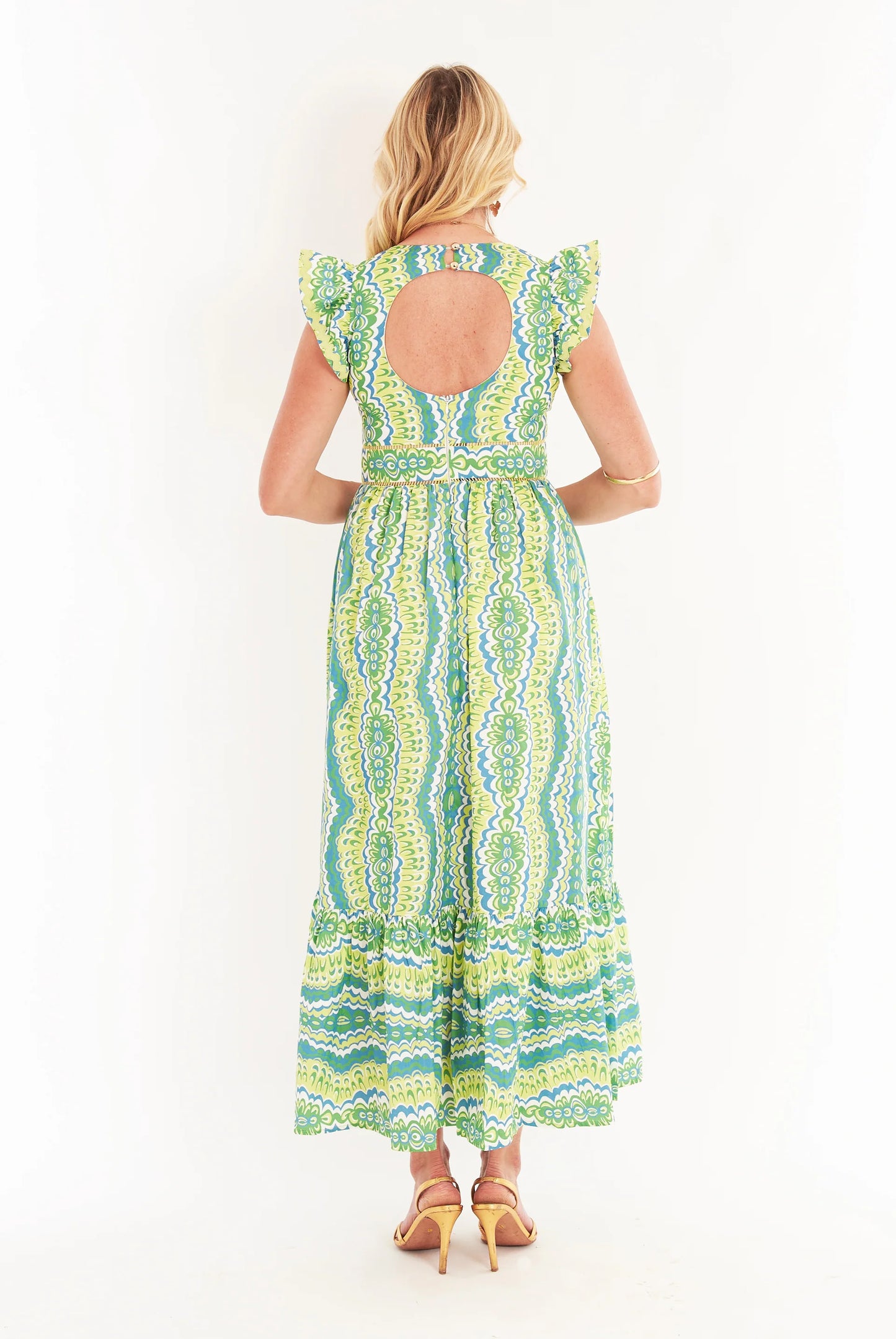 Henning Dress- Marble Limeade