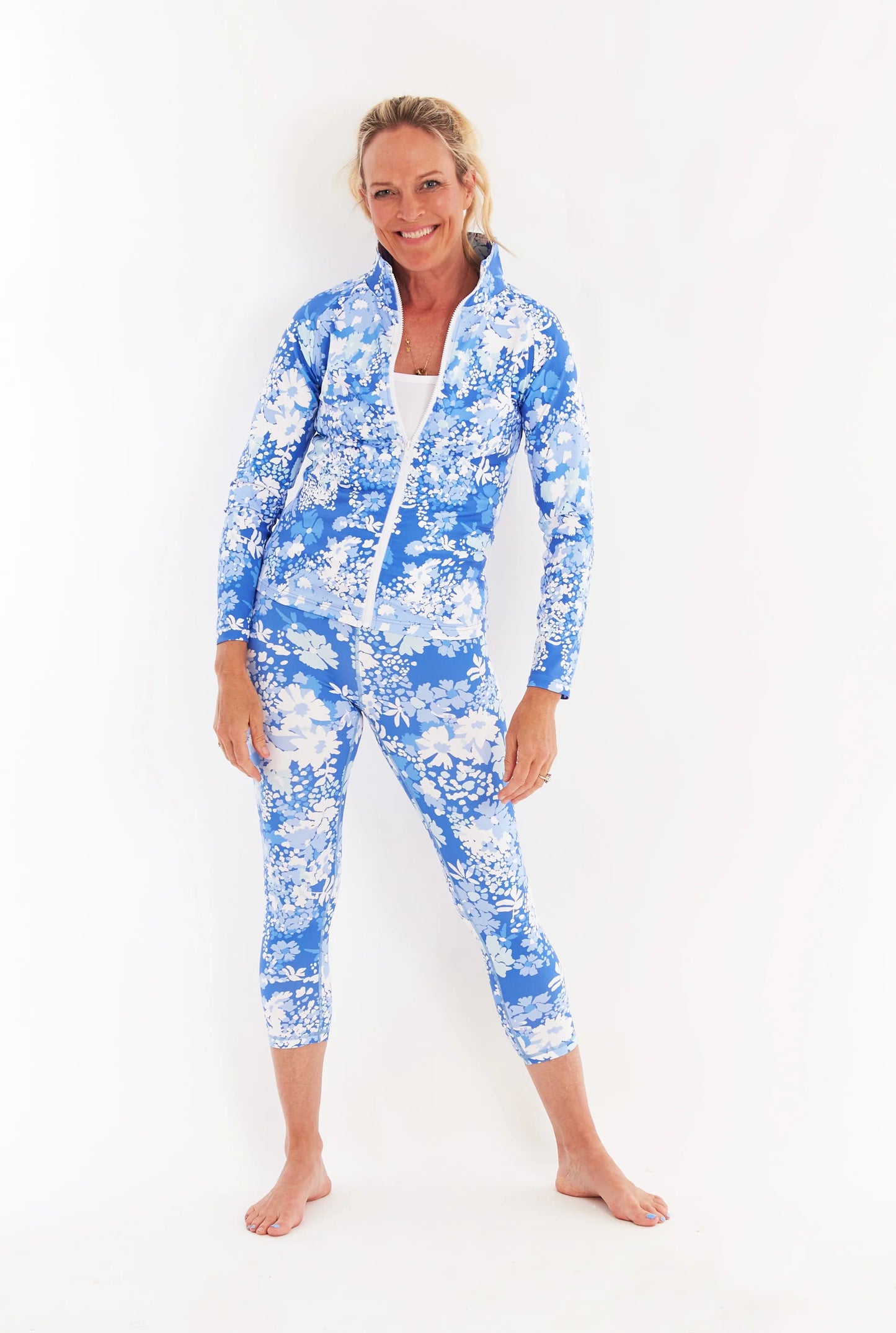 Lagoon Full Zip in Poppy Lapis