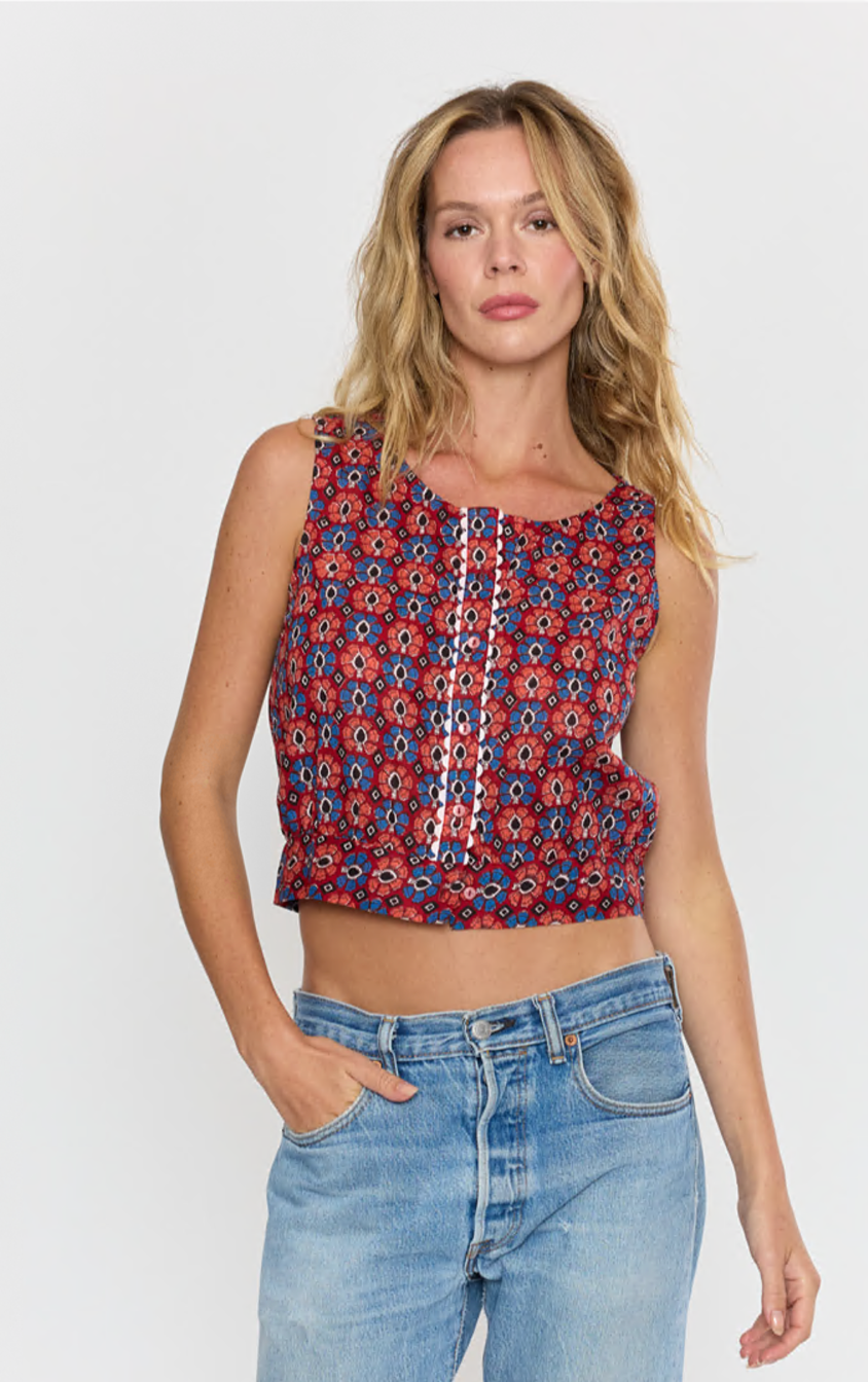 Jasleen Button Down Tank Top